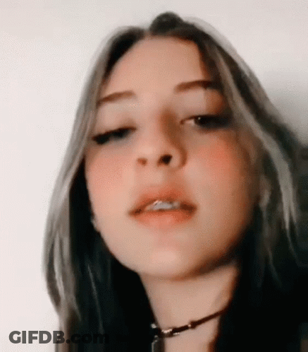 Girl With Braces And Choker GIF