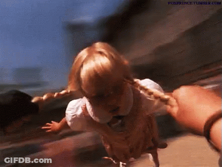 Girl With Braids Being Held GIF