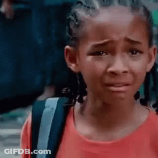 Girl With Braids Crying With Backpack GIF
