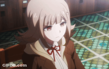 Girl With Brown Hair And Red Bow GIF