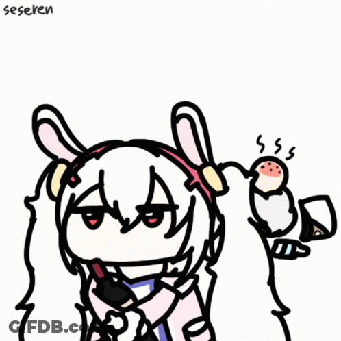 Girl With Bunny Ears Saying Seseren GIF