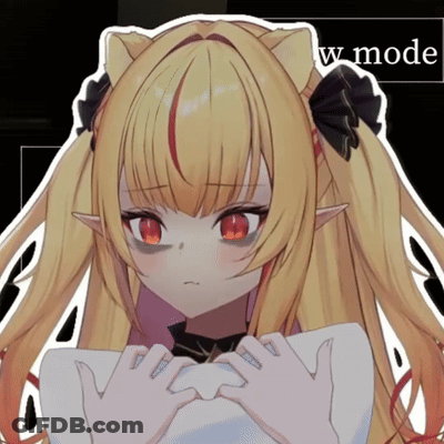 Girl With Cat Ear And Bow In Hair GIF