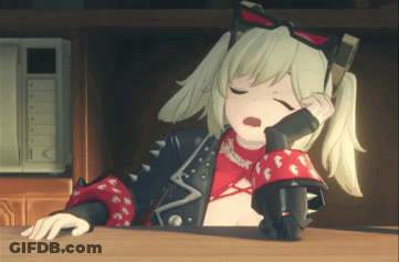 Girl With Cat Ear And Sunglasses Sleeping GIF
