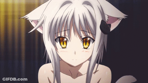 Girl With Cat Ear And Tail GIF