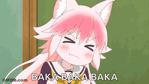 Girl With Cat Ear Baka Baka Baka GIF