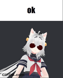 Girl With Cat Ear Saying OK GIF