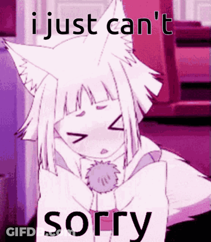 Girl With Cat Ear Saying Sorry GIF