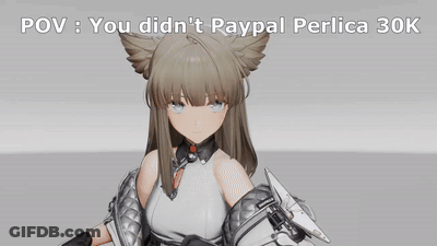 Girl With Cat Ear Saying You Didn't PayPal Perlica 30K GIF