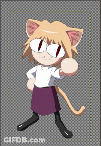 Girl With Cat Ears And Glasses GIF
