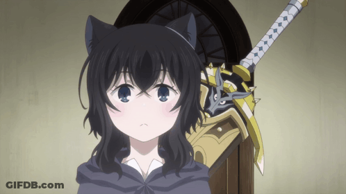 Girl With Cat Ears And Sword GIF