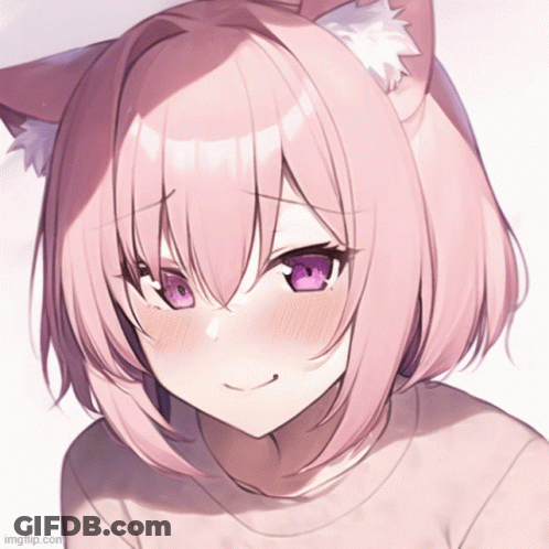 Girl With Cat Ears Close Up GIF