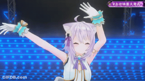 Girl With Cat Ears Dancing On Stage GIF