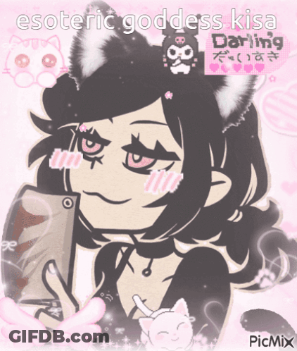 Girl With Cat Ears Esoteric Goddess Kisa GIF