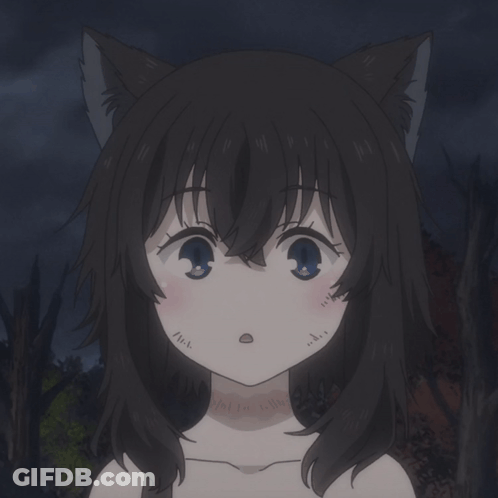 Girl With Cat Ears Surprised GIF