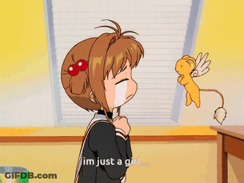 Girl With Cherry In Hair Saying Im Just A Girl GIF