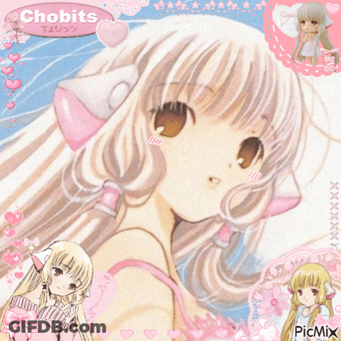 Girl With Chobits Text GIF