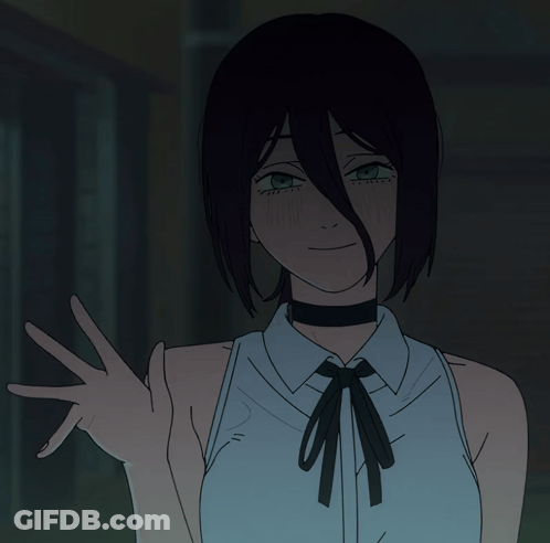 Girl With Choker Giving Peace Sign GIF