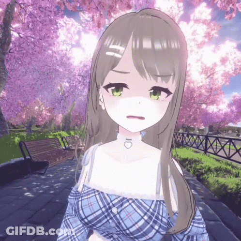 Girl With Choker Saying I Love You GIF