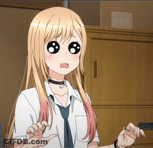 Girl With Choker Surprised Expression GIF