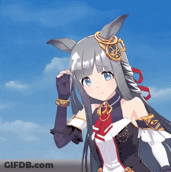 Girl With Clock On Head In Black And White Outfit GIF