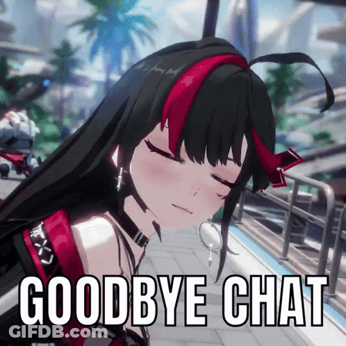 Girl With Closed Eyes Goodbye Chat GIF