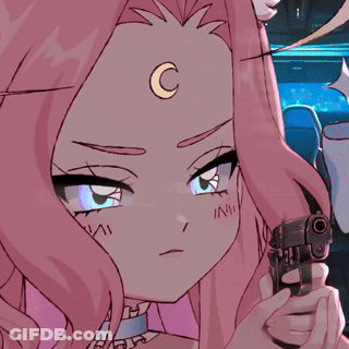 Girl With Crescent Moon On Forehead GIF