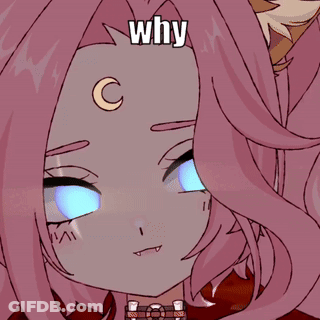 Girl With Crescent Moon On Forehead Says Why GIF