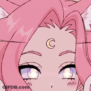 Girl With Crescent Moon On Head GIF