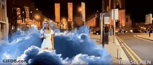 Girl With Cross On Eye And Number 14 Sign GIF