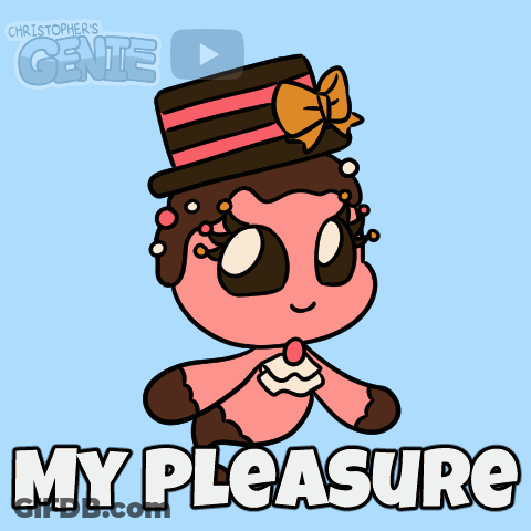 Girl With Crown And Words My Pleasure GIF