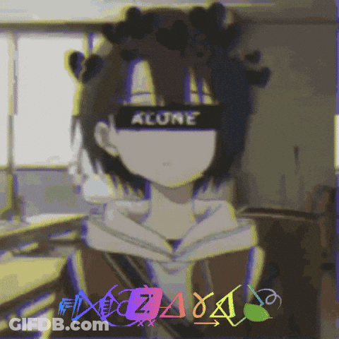 Girl With Crown Face Saying Alone GIF