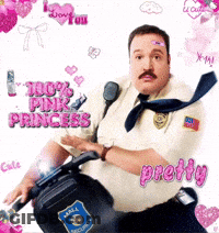Girl With Curly Hair Says We're In Purple Letters GIF