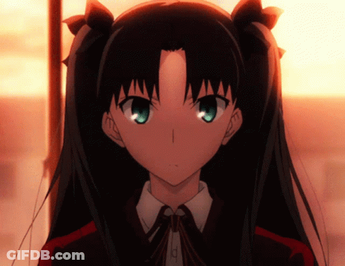 Girl With Dark Hair And Green Eyes In Red Shirt And Tie GIF
