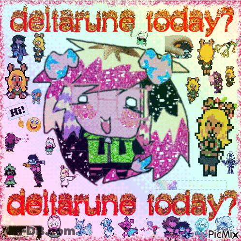 Girl With Deltarune Today In Red GIF