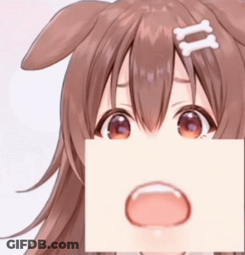 Girl With Dog Ear And Bones In Hair GIF