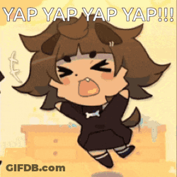 Girl With Dog Ear Saying Yap Yap Yap GIF