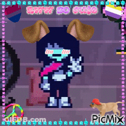 Girl With Dog Ears And Peace Sign Picmix GIF