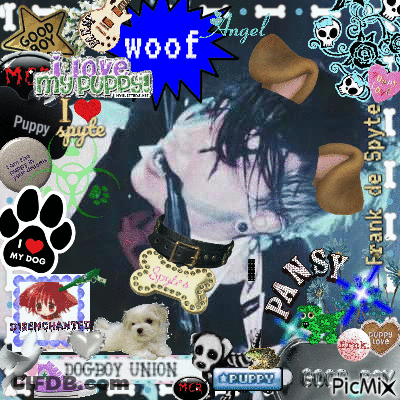 Girl With Dog Saying I Love My Puppies GIF