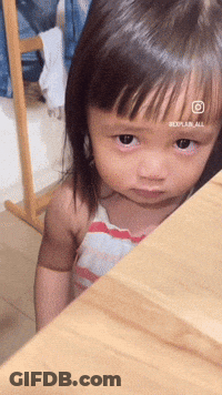 Girl With @Dplus Sticker On Forehead GIF