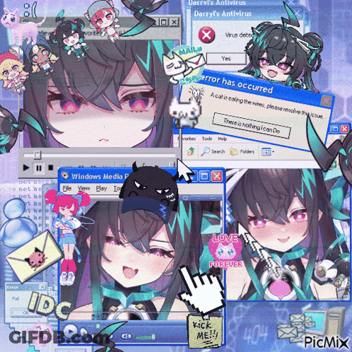 Girl With Error Has Occurred GIF