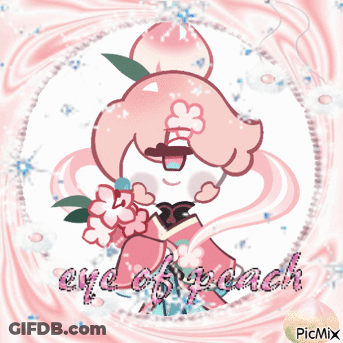 Girl With Eye Of Peach GIF