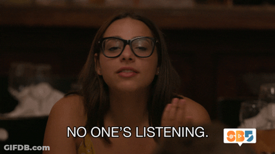 Girl With Eyeglasses Left On Read GIF