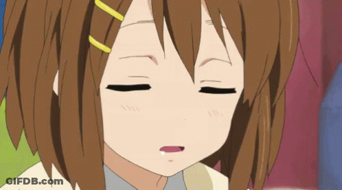 Girl With Eyes Closed And Mouth Open GIF