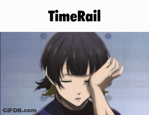 Girl With Eyes Closed And Timerail Text GIF