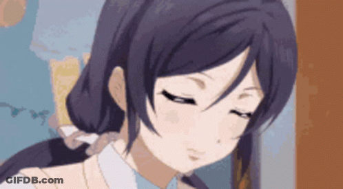 Girl With Eyes Closed GIF