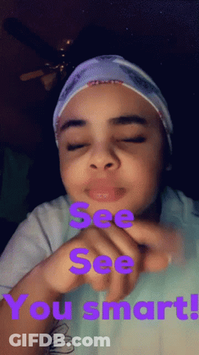 Girl With Eyes Closed See See You Smart GIF