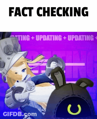 Girl With Fact Checking Text GIF