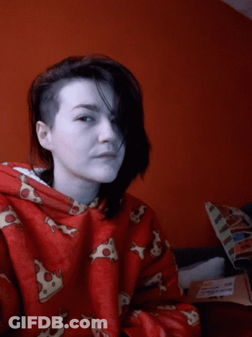 Girl With Fade Haircut Uno Reverse Card GIF