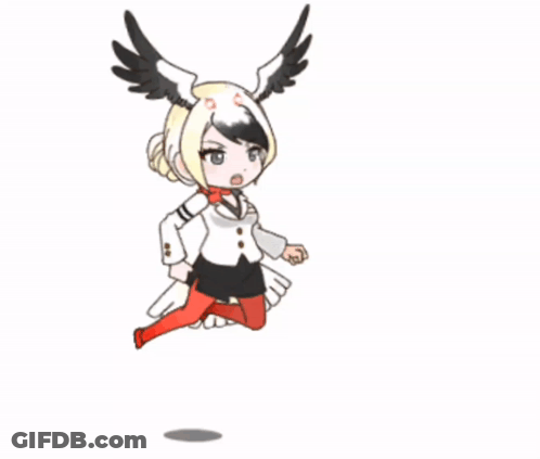 Girl With Feather Feet GIF
