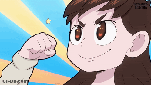 Girl With Fist In Air Destruyendo Historia GIF